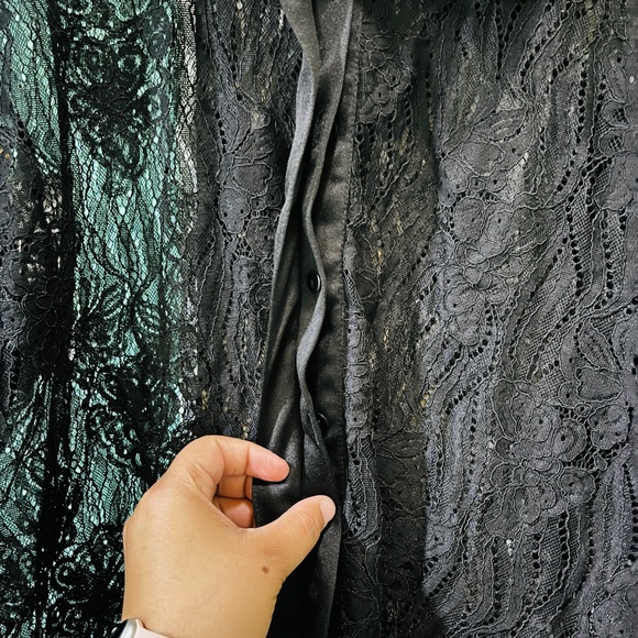 Black sheer net shirt top !! - Picture 8 of 9